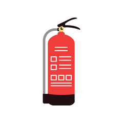 Fire extinguisher color icon. Portable fire-fighting equipment.
