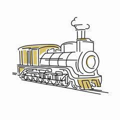 斜めから見た汽車のイラスト