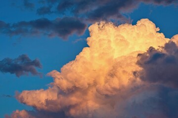 Thunderclouds - Beautiful evening  sky with Cumulonimbus cloud