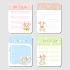 design elements for notebook, diary, stickers and other template. vector, illustration.