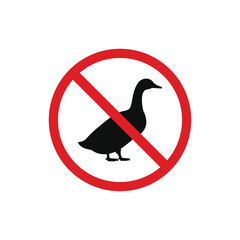 No duck icon sign symbol isolated on white background