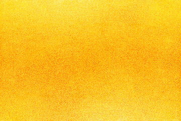Golden yellow glitter texture abstract banner background with space. Twinkling glow stars effect....