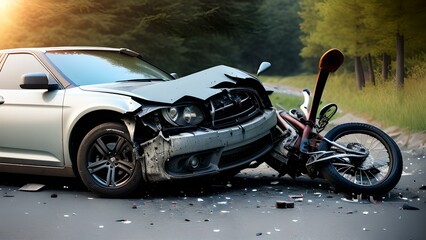 A car accident involving a bike results in a tragic fatality.