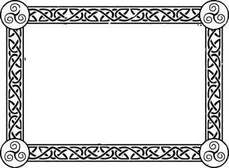 Rectangular Celtic Knot Frame with Triskele