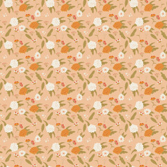 Abstract flower pattern background. Vector illustration.