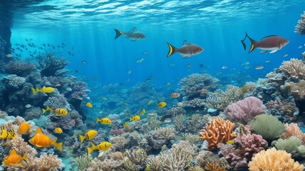 Fototapeta na wymiar coral reef in the sea