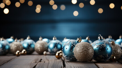 Frosty Blue Christmas Delight. Generative AI