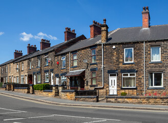 English street with typical buildings