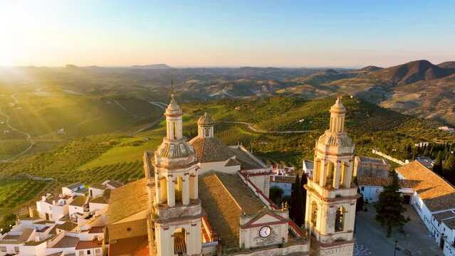 owering On White Village In Olvera, Province of Cadiz, Spain