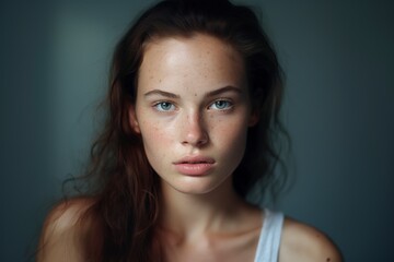 Fototapeta premium confident young woman with acne