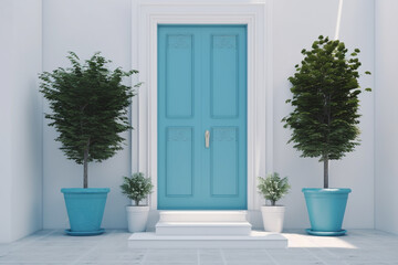 door and plant