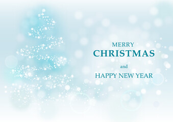 冬の背景メッセージ入りベクター素材