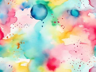 Free photo watercolor painting with multi colored abstract backgrounds