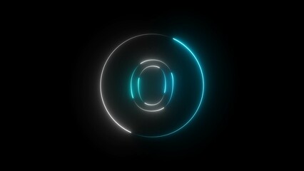 abstract colorful bright neon countdown number illustration  background 4k 