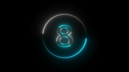 abstract colorful bright neon countdown number illustration  background 4k 