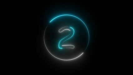 abstract colorful bright neon countdown number illustration  background 4k 