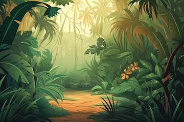 Fototapeta na wymiar tropical jungle background