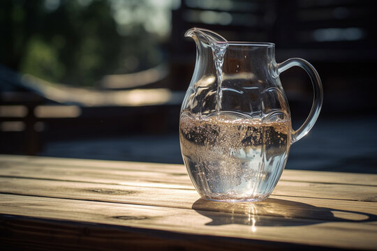 pitcher and glass