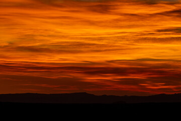 Sunet Looks Like A Oil Paints In The Sky Above Big Bend