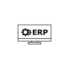 ERP icon isolated on transparent background