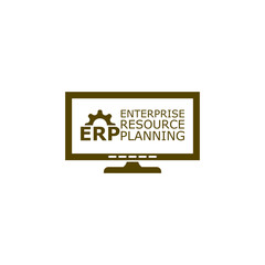 ERP icon isolated on transparent background