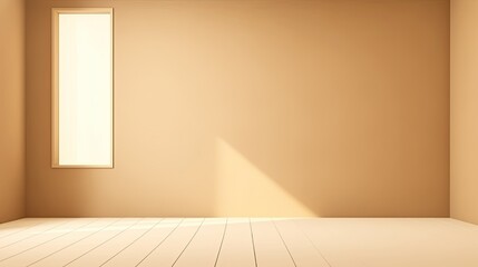 Abstract background for corporate product advertising. Incident light from the window on the wall and floor