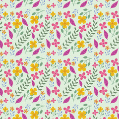 Beautiful Vector Floral Seamless Pattern Background
