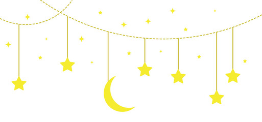 The Moon And Stars Hanging