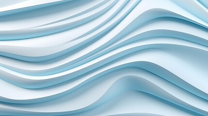 Beautiful geometric abstract background for your presentation. Textured intricate 3D wall in light blue and white tone