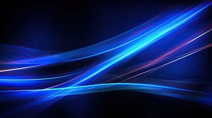 Fototapeta na wymiar beautiful blue wave technology Dynamic light flow with neon light effect abstract background
