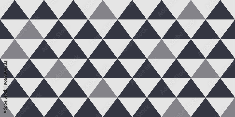 Poster Geometric texture pattern of triangles. Minimal style, dark triangles texture and light background.