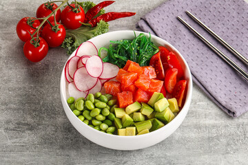 Hawaian cuisine - Poke with salmon