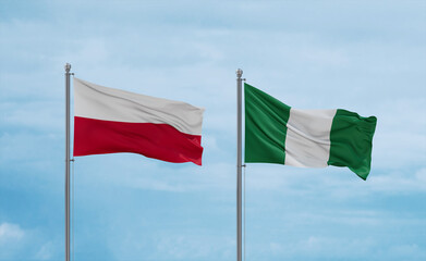 Nigeria national flags, country relationship concept