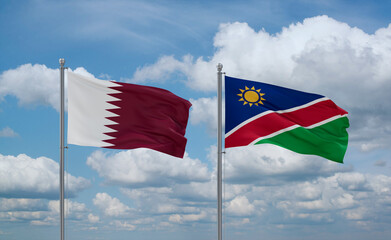 Namibia and Qatar, country relationship concept