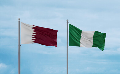 Nigeria national flags, country relationship concept