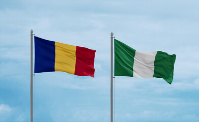 Nigeria national flags, country relationship concept