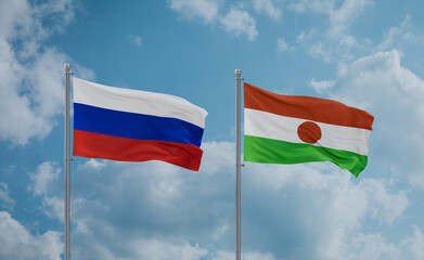 Niger national flags, country relationship concept