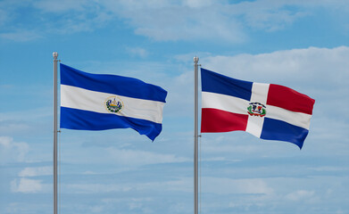 Belgium and El Salvador, Salvador flags, country relationship concept