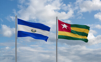 Togo and El Salvador, Salvador flags, country relationship concept