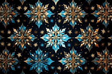 Snowflake Pattern Background - Seamless Abstract