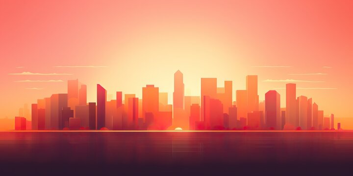AI Generated. AI Generative. City urban landscape background. High building tall skyline decorative cityscape. Graphic Art