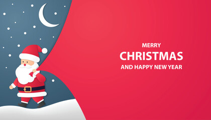 Merry Christmas and Happy New Year. background.