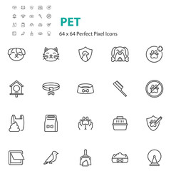 set of pet icon, animals, paw
