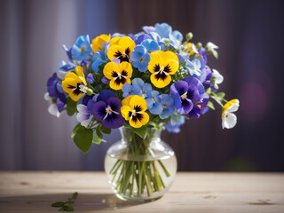 bouquet of flowers in vase