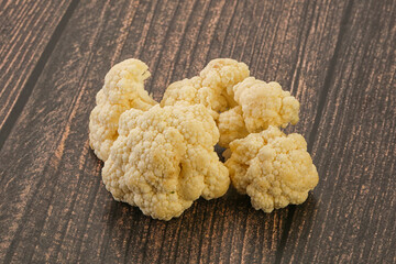 Raw white cauliflower cabbage heap