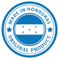 Honduras. The sign premium quality. Original product. Framed with the flag of the country