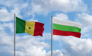 Bulgaria and Senegal flags, country relationship concept