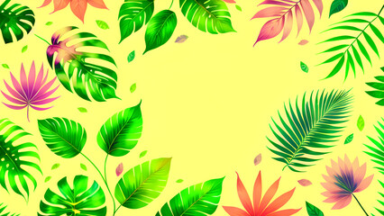 Green tropical leaf high quality background 