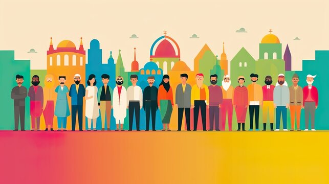 Group of people of LGBTQ community made with Ai generative technology
