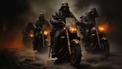 Foto op Aluminium Motorcycle gangs that look badass to have a motorcycle . created by ai © gustav